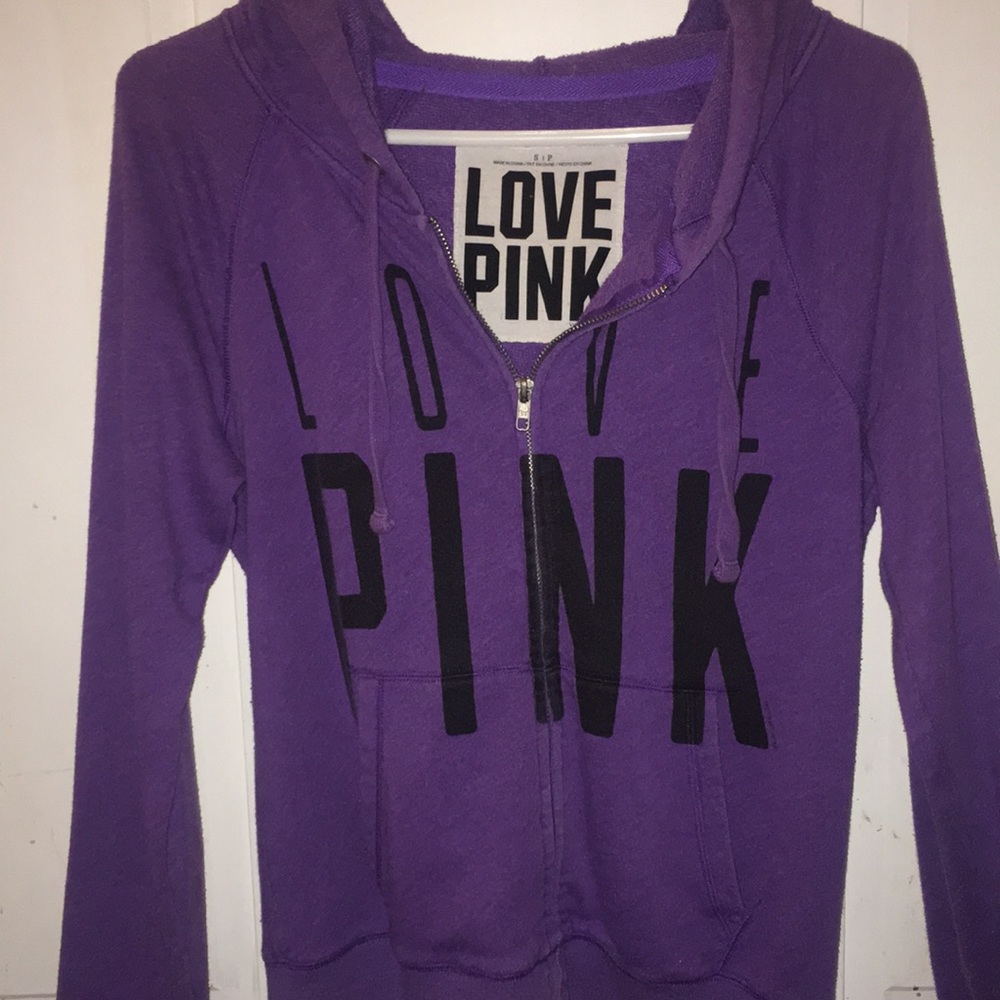 PINK zip up size small